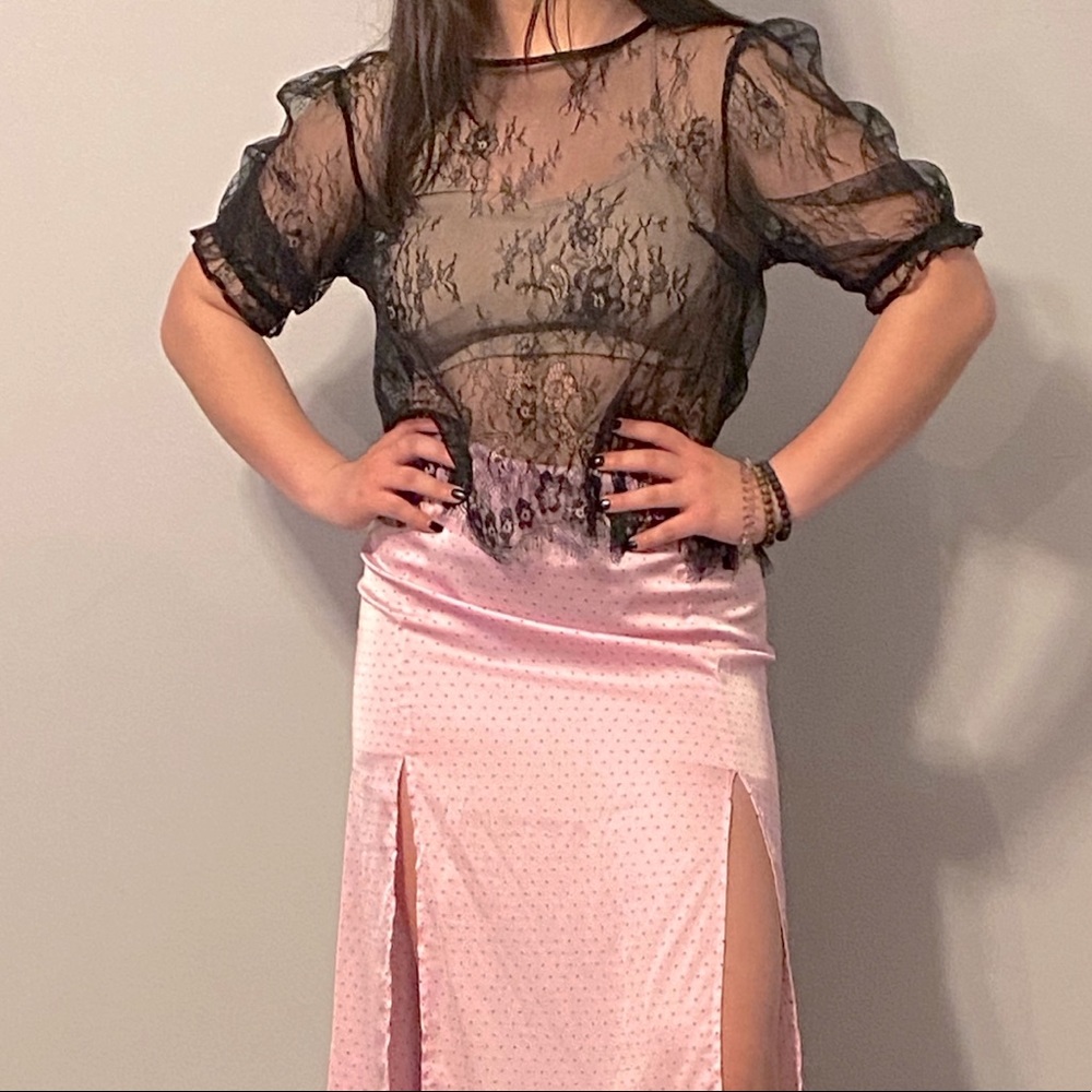 Black Lacs Top M